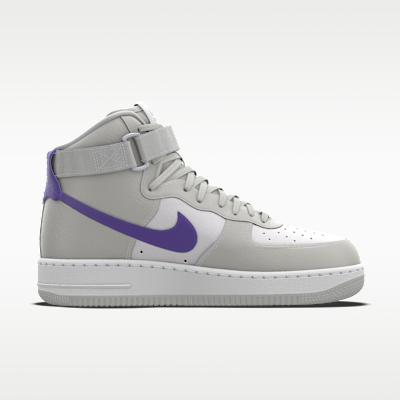 ⭐︎値下げ⭐︎　NIKEiD　NIKE エアフォース1 カスタマイズモデル　ホワイト/パープル ハイカット24.5㎝ NIKE公式】ナイキ エア フォース 1 HIGH By You カスタム ウィメンズ